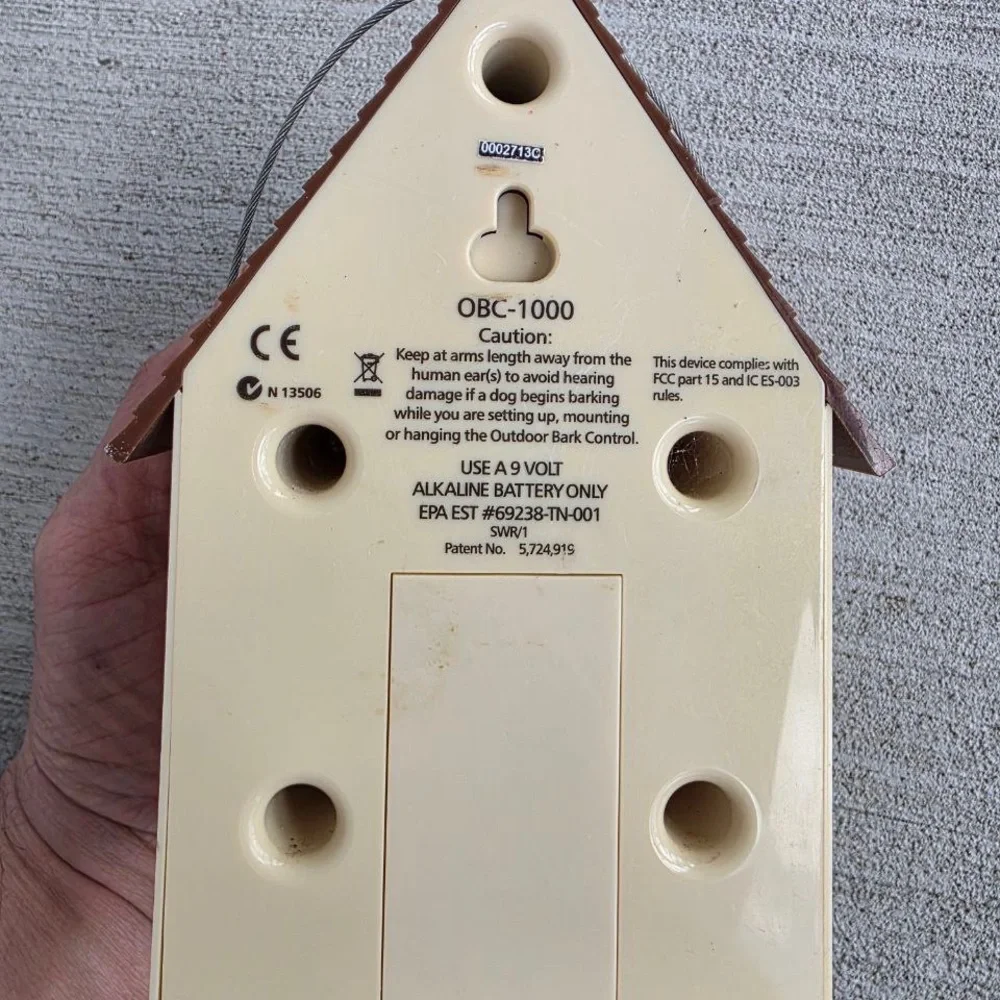 PetSafe Outdoor Bark Control Birdhouse OBC-1000 Ultrasonic Anti Bark Device